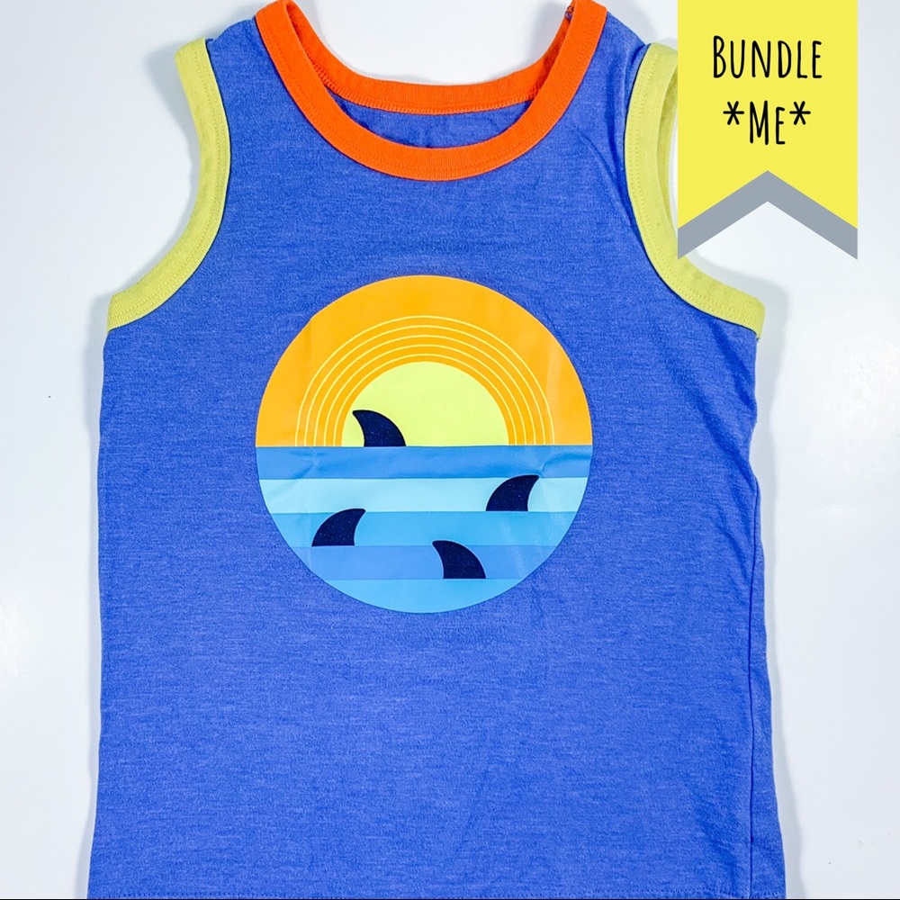 5T Tank Top, Shark Theme, EUC